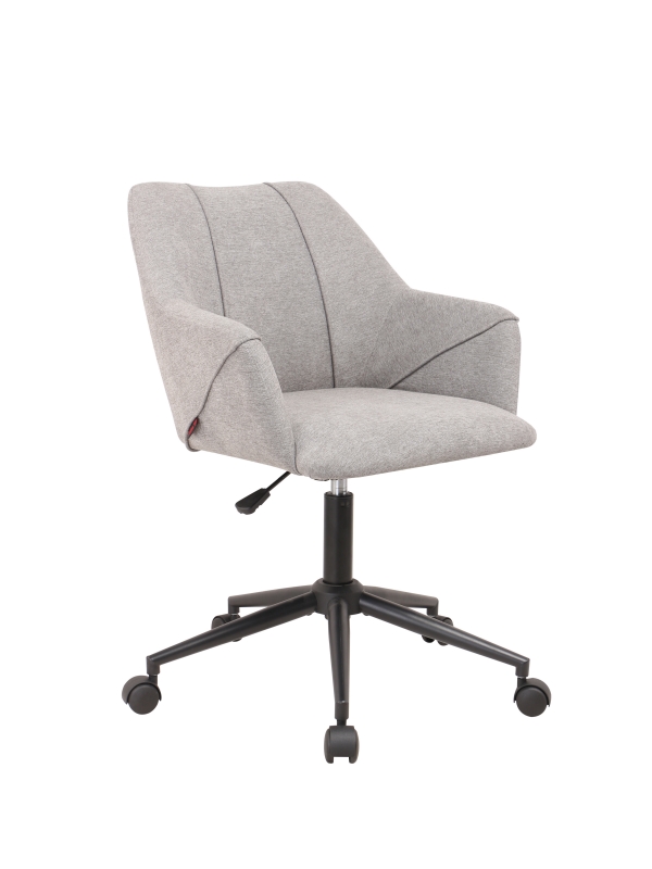 Louis-Light Grey Office chair  with linen fabric