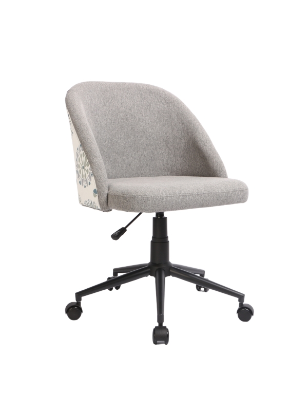 Avner-Grey Office chair with Art fabric 
