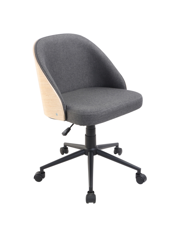Vianne-Bentwood Office chair with  Linen fabric  