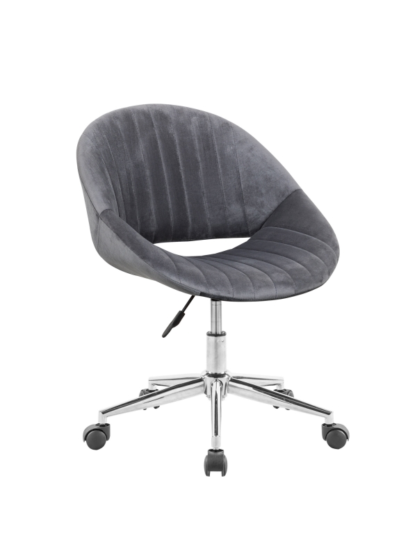 Owen-Grey office chair with velvet fabric